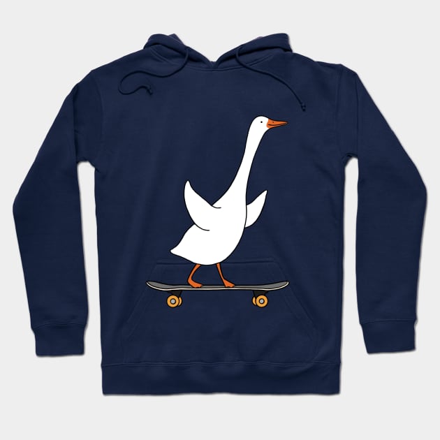 Skateboarding Duck #01 Hoodie by bignosework